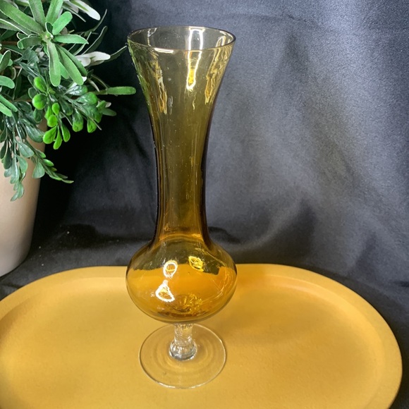 Vintage Amber and amethyst blown glass bud vase collection - Picture 7 of 15